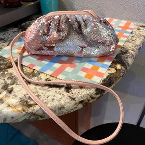 Anthropolgie Soft Pink Sequined Crossbody-Never USED